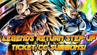 UNEXPECTED Pulls! Legends Step-Up Ticket/CC Summons! | Dragon Ball Legends Summons