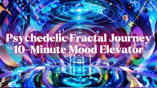 Psychedelic Fractal Journey: 10-Minute Mood Elevator | Deep Space Visuals & Electronic Soundscape