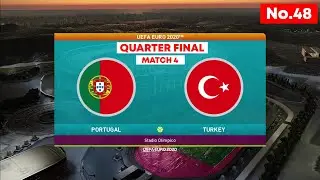 Португалия &mdash; Турция | ЕВРО-2020 | Матч 4 четвертьфинала | PES 2021
