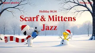 A Cozy Winter with Snoopy ☕❄️ Relaxing Jazz & Peaceful Holiday Moments | Snoop Jazz Loop