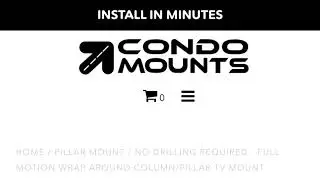 SlotGripTech Column TV mount installation guide. Installing Column TV mount on circular pillar