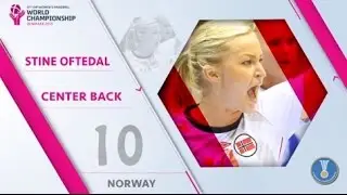 Stine Oftedal - Denmark 2015 All Star Team Centre Back | IHFtv