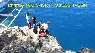 SABANG , SAMAL DIVING SITE....DEATH DEFYING LEAP OF FAITH