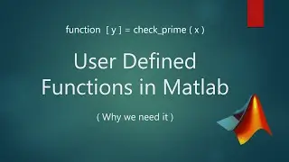 23a: User Defined Functions in Matlab with Examples in Urdu |  Why we need User Define Function