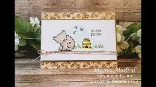 Stampin Up! A Little Wild Honey Bear Baby Card