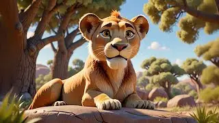 Four Little Lions Roar with Pride | Jungle Animal Counting Song for Kids | Fun Nursery Rhyme