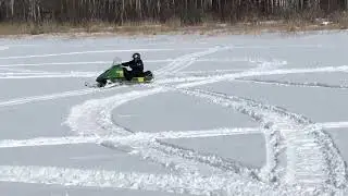 The best cure for the winter blues 🥶is riding a vintage snowmobile 🤙