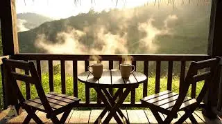Cozy Morning Jazz Cabin for Positive Energy | Gentle Lakeside Jazz Background Music for Work ☕☕☕