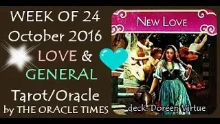Week of 24 October 2016 FREE Love & general tarot & oracle forecast a BREAKTHROUGH