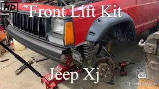 Replaceing lower control arms, shocks, and steering stabilizer on a Jeep xj