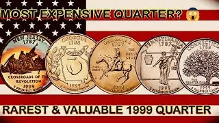 &frac14; Dollar 1999 Pennsylvania P Coin Value 349,000,000 Dollars | Rare US Quarter