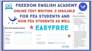 FEA  Online Writing Test .3 For  Students.#freedomenglishacademy #feainformation #helloenglishapp