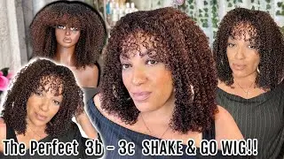 Shake & Go Human Hair Wig 🍂 Beginner Friendly &ndash; No Lace, No Glue Needed!