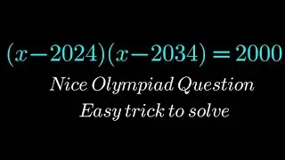 Nice Olympiad math Problem .How can you solve this easily ? how to find the trick?