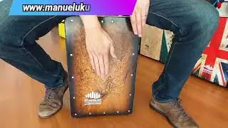 ECHOSLAP Solid Siam Oak Body SM (Smoke Paint) Cajon