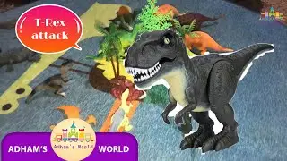 The T-rex attack - dinosaurs toys