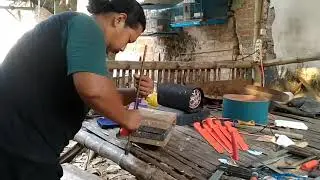 cara mudah membuat sarung pisau dari PVC. cepat dan simpel. part 1