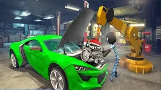 Stickman Car Garage Repair Shop - By Gig Big Games - Android Gameplay