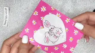 How to make Cute Gift / paper craft post card/ DIY easy present