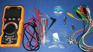 Unboxing multimeter HTC DM98 and electronics component