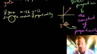 Direct proportion and the constant of proportionality