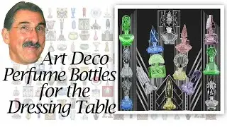 Czech Art Deco Crystal Dressing Table Bottles