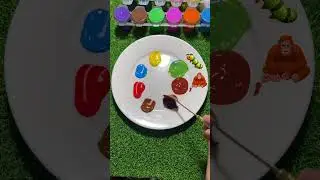 🎨😍Painting Animal Colors: Monkey,Fox, Bug, Wolf & Unicorn! 🐛🦧🦄🐺🦊🪄✨#asmr #funny #colormixing