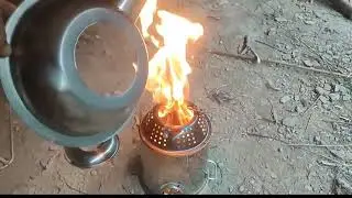 【户外玩火新选择】升级版柴火炉试烧，这该死的火焰魅力#柴火炉 #气化炉 #自制 #手工DIY #露营装备 #户外美食 #玩火 #帐篷炉 #野炊 #十一假期