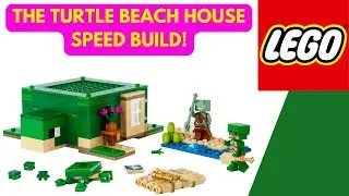 Speed Building of the LEGO Minecraft The Turtle Beach House!  Let's Hit the Beach! Set #21254.