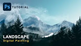 2D Painting in Photoshop | Landscape Digital Painting Step by Step