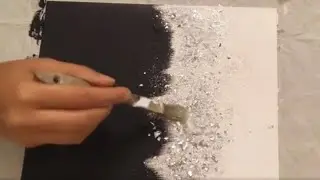 DIY Black and White Silver Glitter Wall Art | Easy Glitter Wall Decor
