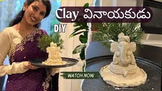 DIY || Clay GANESHA || Eco friendly || Air Dry clay || USA || Ganesha Idol making Video || 4K