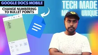 How to change numbering to bullet points in google docs mobile