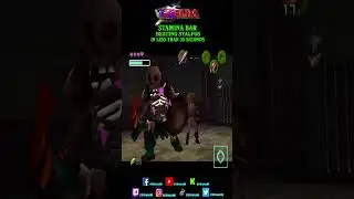 the legend of zelda STAMINA BAR beating STALFOS in less than a 30 seconds Romhack/Mod #shorts