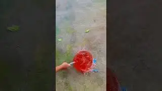 exploded balloon with knife #experiment #exploded #balloon #satisfyingvideo #oddlysatisfying #viral