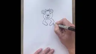 How to draw a cute cartoon bear! #learntodraw#cartoonbear