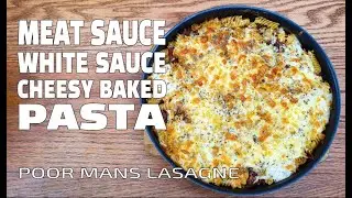 Poor Man's Lasagna | Easy Lasagne | Meat Sauce Pasta | Baked White Sauce Pasta