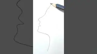 Single line face drawing. One line art drawing face. #shorts #drawing #trending