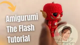 Llavero Amigurumi, The Flas, mini funko, paso a paso, fácil y rápido, tutorial crochet