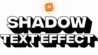 Create Shadow Text Effect in Adobe Illustrator / Illustrator Text Effect / Illustrator Tutorial