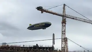 Goodyear Blimp on an Overcast Day