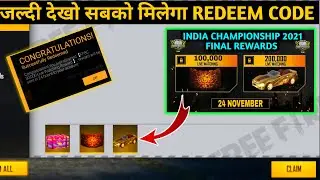 FREE FIRE REDEEM CODE TODAY,INDIA CHAMPIONSHIP 2021 GRAND FINAL REDEEM CODE IN FREE FIRE