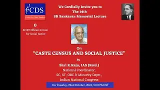 SR Sankaran 14th Memorial Lecture by K.Raju Garu, IAS (Retd.) on 