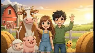 Learn Farm Animal Sounds with Leo and Maya | Kids Educational Video | Junior Joy Learning