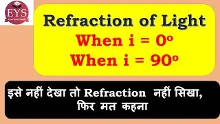 Refraction when angle of incidence is  0 degree and 90 degree  Class 10th by Abhinandan Kumar Jha