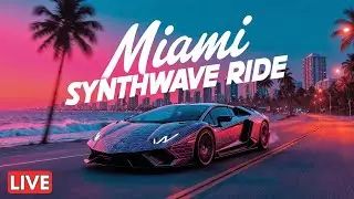 Miami 1985 Synthwave: Night Drive Mix | 1 Hour Focus