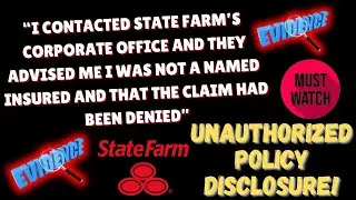 🚨 SHOCKING EXPOS&Eacute;! 🚨 State Farm Fire and Casualty Company VIOLATES LAWS & DISREGARDS EVIDENCE 🚫
