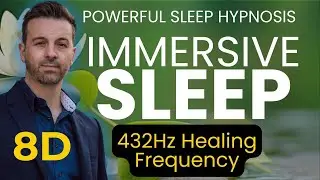 8D Deep Sleep Hypnosis with 432Hz Healing Music | 8D Audio Meditation for Relaxation & Stress Relief