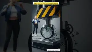 Wall clock Vs 500 Ton Hydrolic Press #satisfying #oddlysatisfying #asmr #hydraulicpress #soap