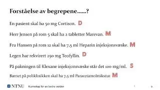Legemiddelregning   2 Begrepsdefinisjoner